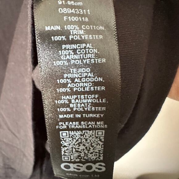 Asos Rainbow Stripe Shirt Womens SMALL Long Sleeve Black Trendy Retro Crew Neck - Picture 6 of 9